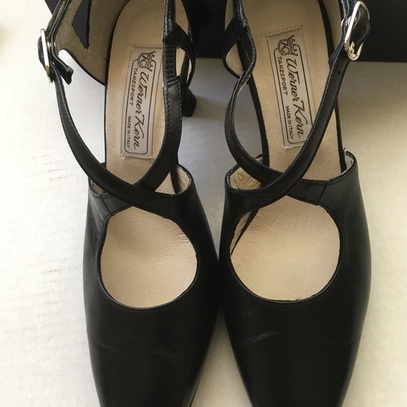 Dance shoes Classic style 3 inch heels Werner Kern leather upper Italian Made - Picture 5 of 6